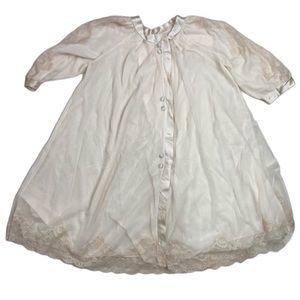 Vintage Lingerie 60s Lenora Nightgown lined lace size medium